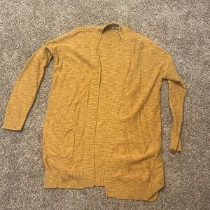 Sonoma Mustard Open-Front Cardigan